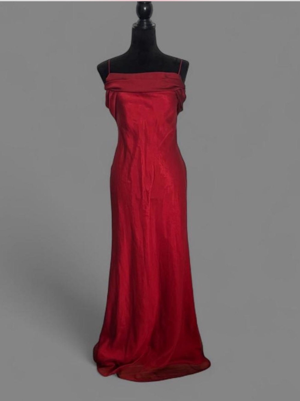 90s Kiki red with black undertone maxi dress